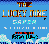 Заставка игры Lucky Dime Caper Starring Donald Duck, The